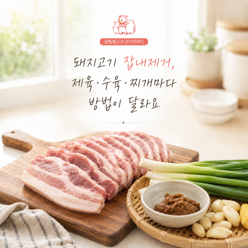 돼지고기 잡내제거, 제육·수육·찌개마다 방법이 달라요