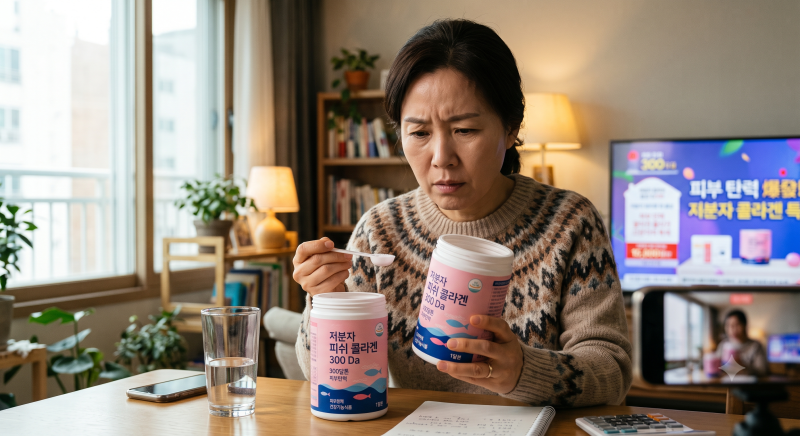 "홈쇼핑 쇼호스트 말만 믿고 샀다가..." 300달톤 저분자 피쉬 콜라겐의 충격적인 진실과 실패 ....