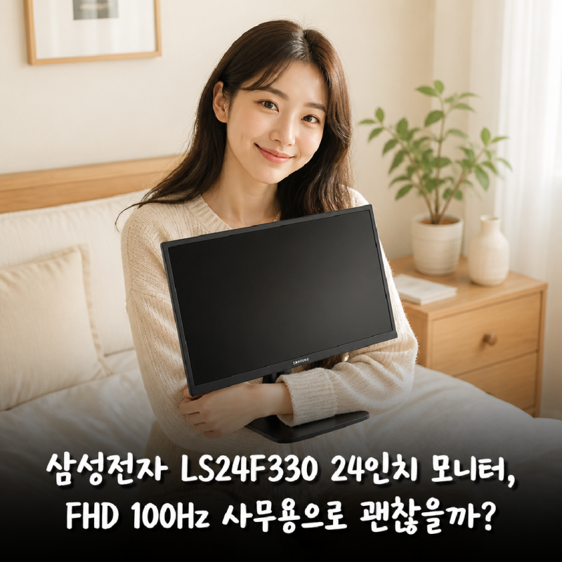 삼성전자 LS24F330 24인치 모니터, FHD 100Hz 사무용으로 괜찮을까?