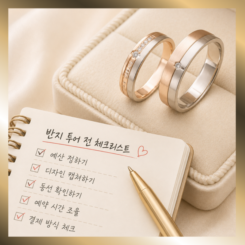 [결혼준비] 반지 투어 전 무엇을 준비해야 할까? 웨딩밴드 선택 체크리스트