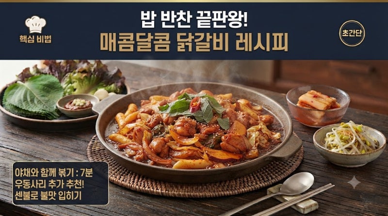 매콤달콤 닭갈비 레시피, 춘천 닭갈비집 맛 그대로! 양념 황금비율