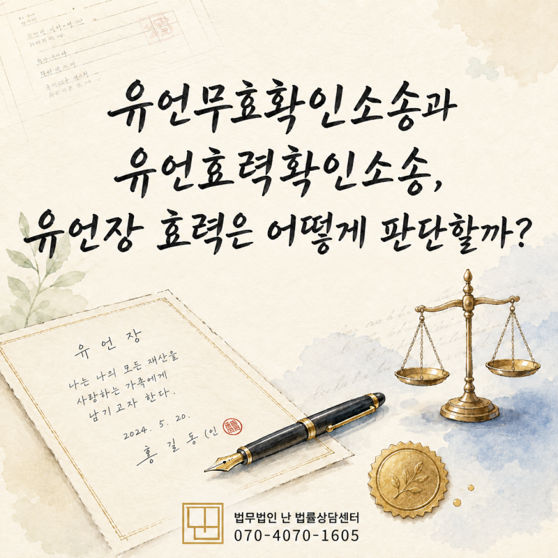 유언무효확인소송과 유언효력확인소송, 유언장 효력은 어떻게 판단할까?
