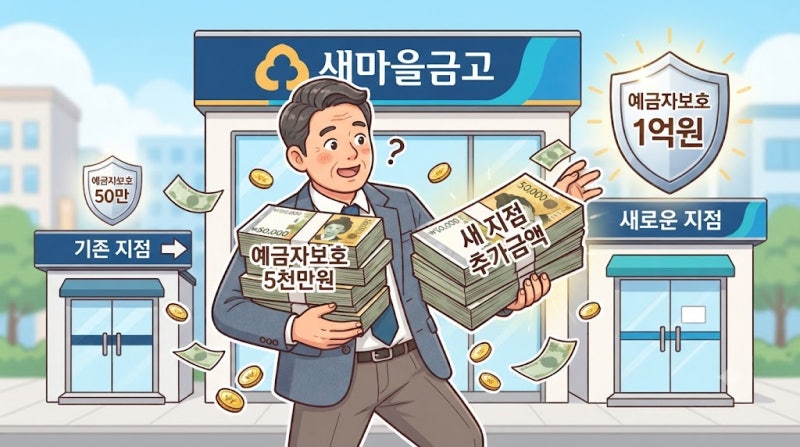 2026 : 새마을금고 예금자보호 1억원, 지점만 바꿔도 한도가 늘어날까?