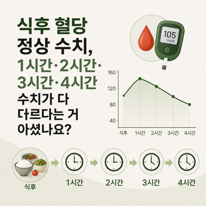 식후 혈당 정상 수치, 1시간·2시간·3시간·4시간 수치가 다 다르다는 거 아셨나요?