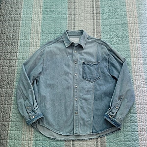 커스텀 멜로우 customellow denim shirt jacket 커멜 데님셔츠형 자켓
