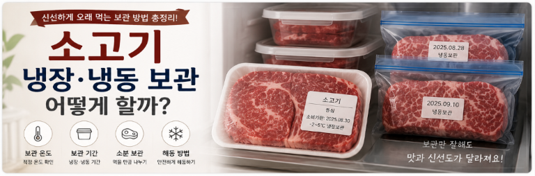 소고기 냉장 냉동 보관 어떻게 할까? 남은 고기 보관 전 확인할 것