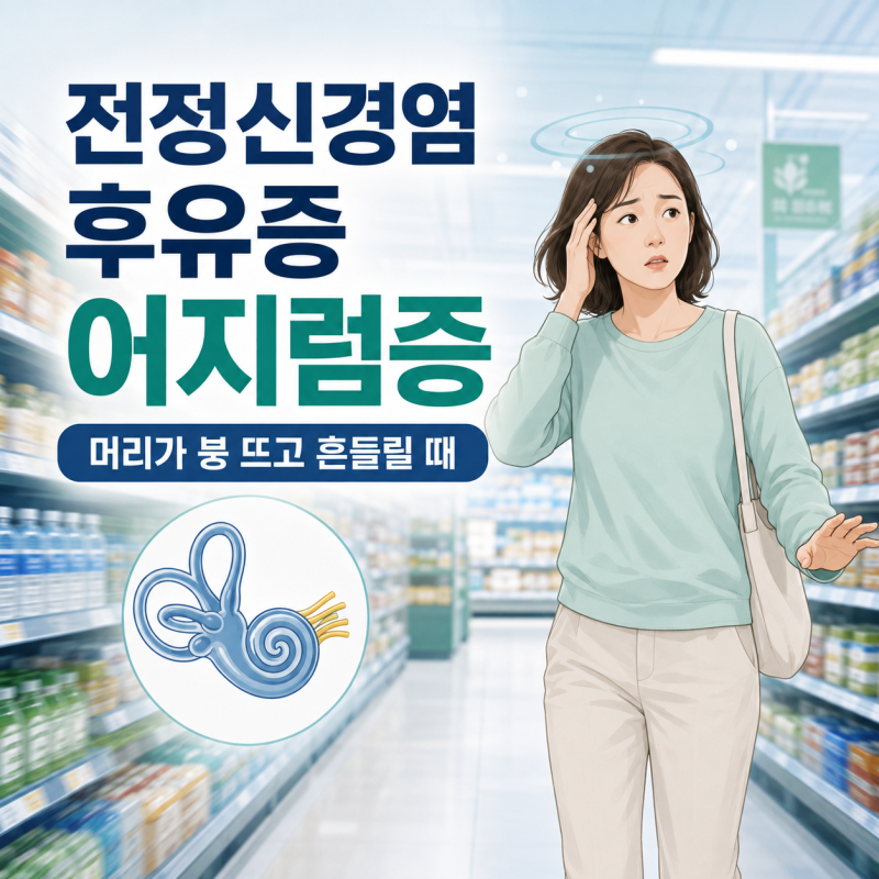 전정신경염 후유증 어지럼증, 머리가 붕 뜨고 흔들리는 느낌이 오래갈 때 | 인천 송도뇌편안....