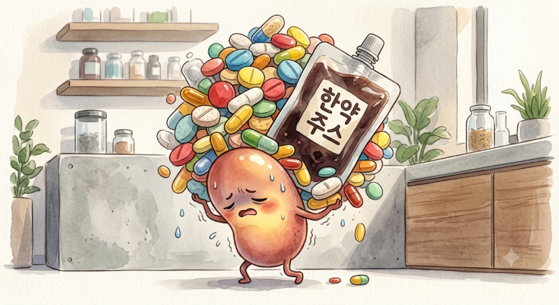 신장암 초기증상 및 원인, 영양제와 칡즙이 콩팥을 망칠까?