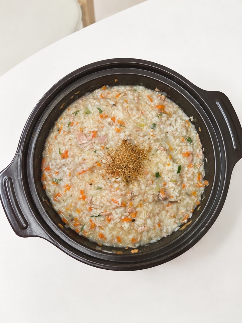 [참치야채죽 레시피] 찬밥으로 20분 만에 야채죽 레시피 뚝딱! 맛있는 야채죽 끓이는법