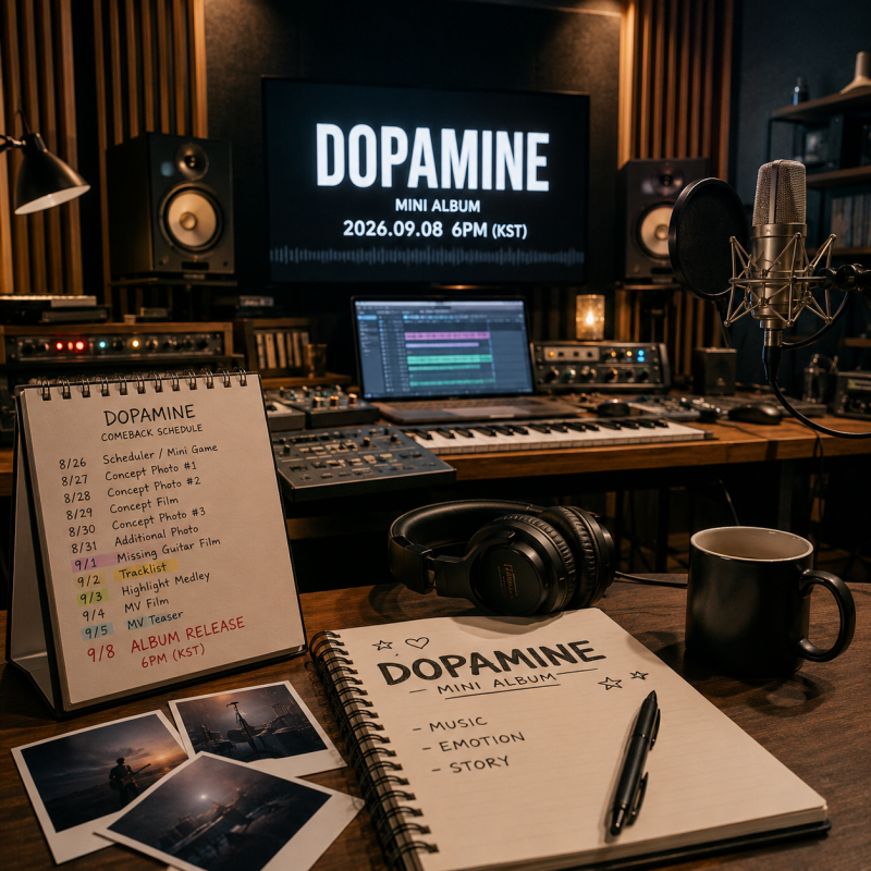 도경수 DOPAMINE 9월 8일 오후 6시 컴백, 콘텐츠 공개 어디까지 왔나