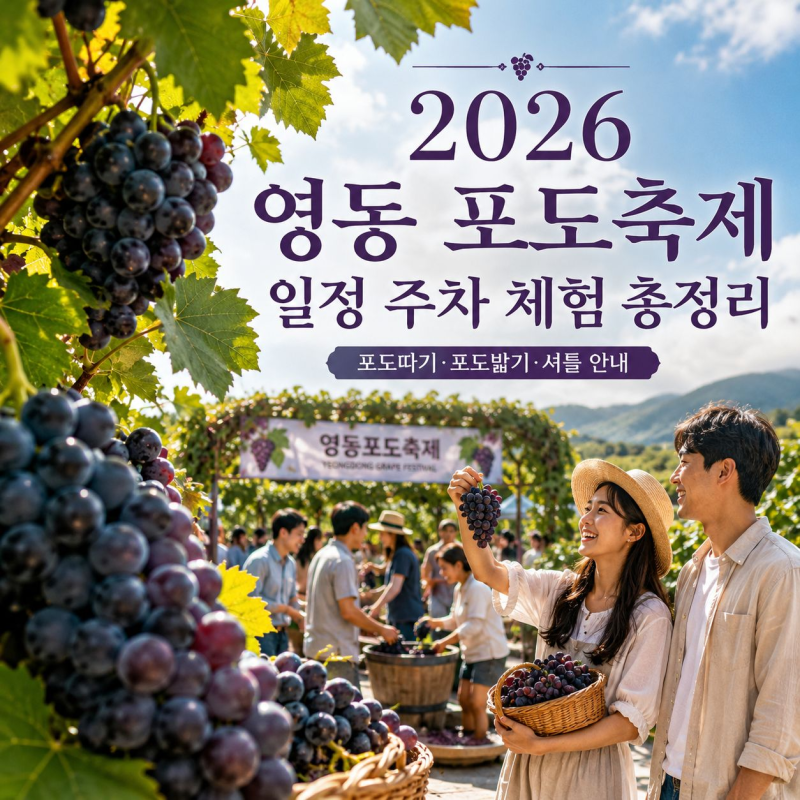 2026 영동 포도축제 일정 주차 체험 총정리