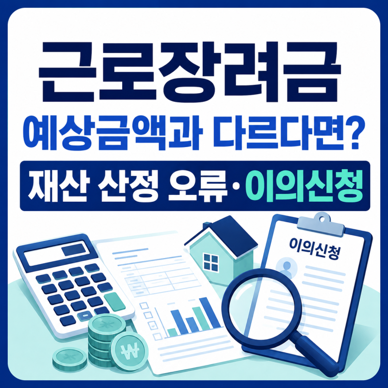 근로장려금 예상금액과 다르다면? ｜재산 잘못 산정됐을 때 이의신청방법과 필요서류 (4탄)