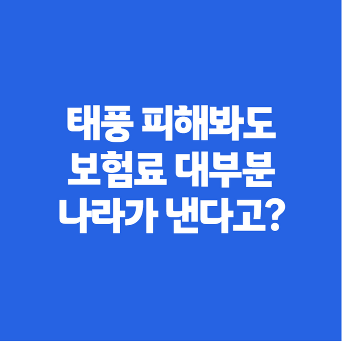 2026 풍수해보험 대상·보험료·신청방법 총정리, 태풍 오기 전에 안 들면 후회한다