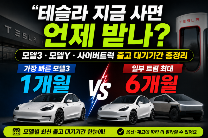 “테슬라 지금 사면 언제 받나?” 모델3·모델Y·사이버트럭 출고 대기기간 총정리