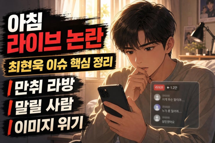 <b>최현욱 만취 라이브</b> 논란 정리, 말릴 사람 없다 발언과 배우 이미지 ....