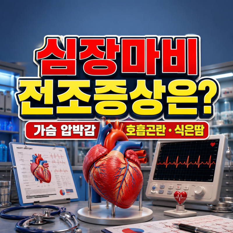 심장마비 전조증상, 갑자기 오는 걸까? 원인 증상 골든타임 검사 총정리
