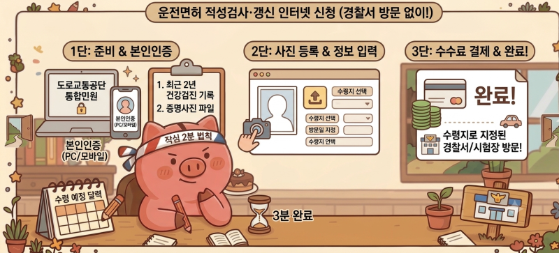 운전면허 적성검사·갱신 인터넷 신청 방법 (경찰서 방문 없이 3분 컷!)