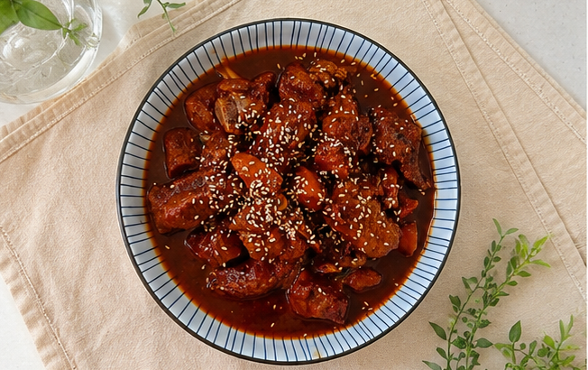 매운 갈비찜 레시피 매콤한 양념이 쏙 배인 돼지갈비찜