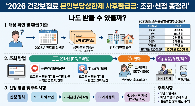 2026 건강보험료 본인부담상한제 사후환급금, 나도 받을 수 있을까 — 조회·신청 총정리