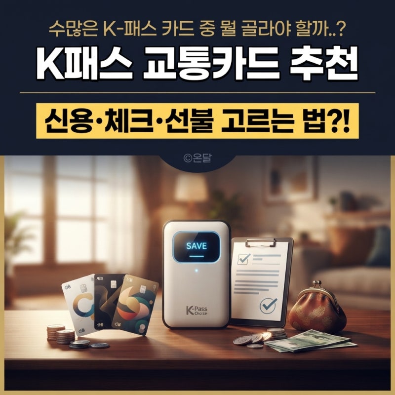 "수많은 K-패스 카드 중 뭘 골라야 할까..?" K패스 교통카드 추천, 신용·체크·선불 고르는 법 (....