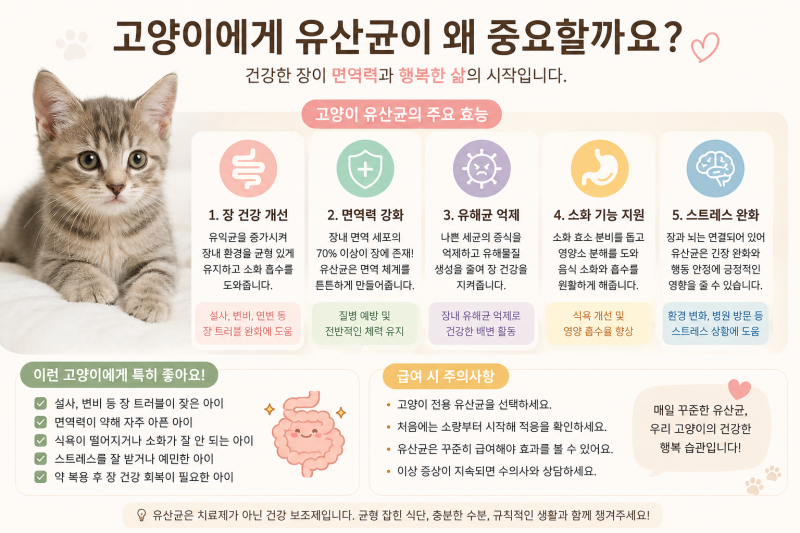 고양이 유산균 추천 ㅣ 퓨리나 프로플랜 포티플로라 후기