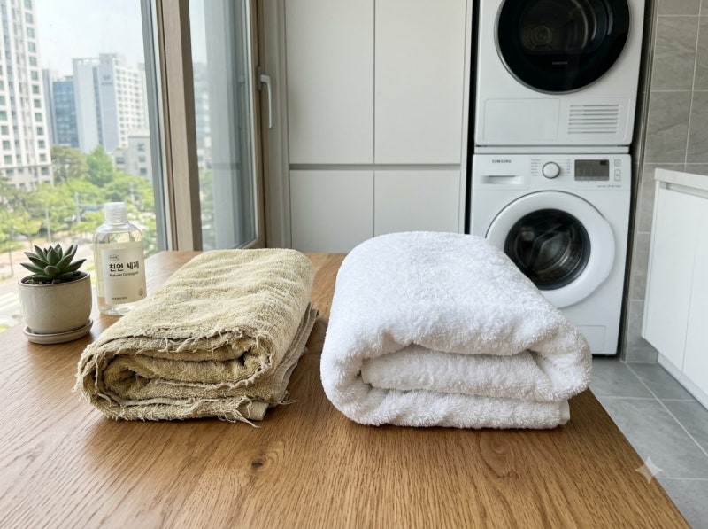 수건 꿉꿉한 냄새 구연산 세탁법, 섬유유연제 넣으면 망합니다
