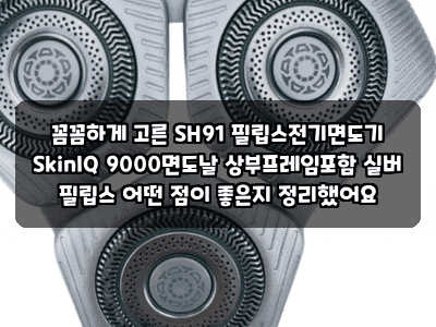 꼼꼼하게 고른 SH91 필립스전기면도기 SkinIQ 9000면도날 상부프레임포함 실버 필립스 어떤 점이....