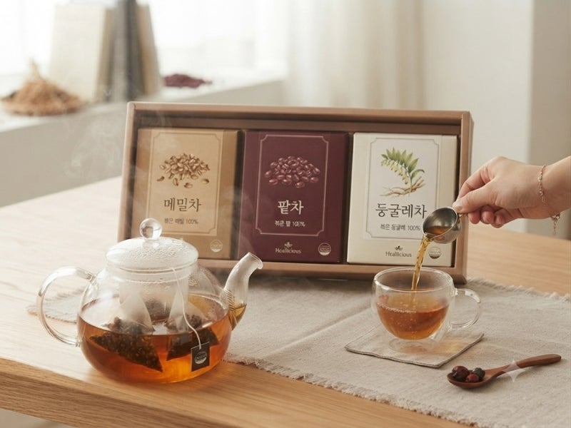 메밀차 티백 대량 제작 — 소바·막국수집 시그니처 웰컴티 만들기, 대용량 티백 OEM