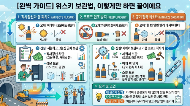 위스키 보관법, 이렇게만 하면 끝이에요