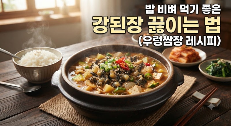 밥 비벼 먹기 좋은 강된장 끓이는 법, 우렁이 듬뿍 넣은 구수한 우렁쌈장 황금레시피