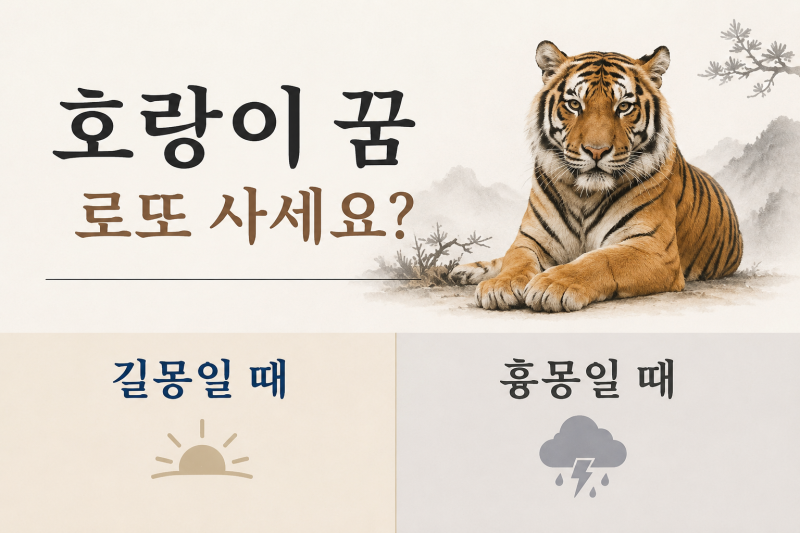 호랑이 꿈 로또 사세요? 길몽일 때와 흉몽일 때