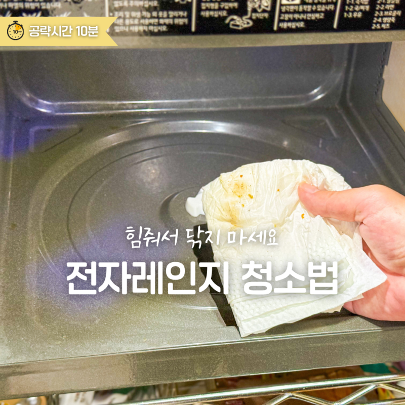 전자레인지 냄새 제거, 10분 만에 냄새 잡고 청소하는 방법