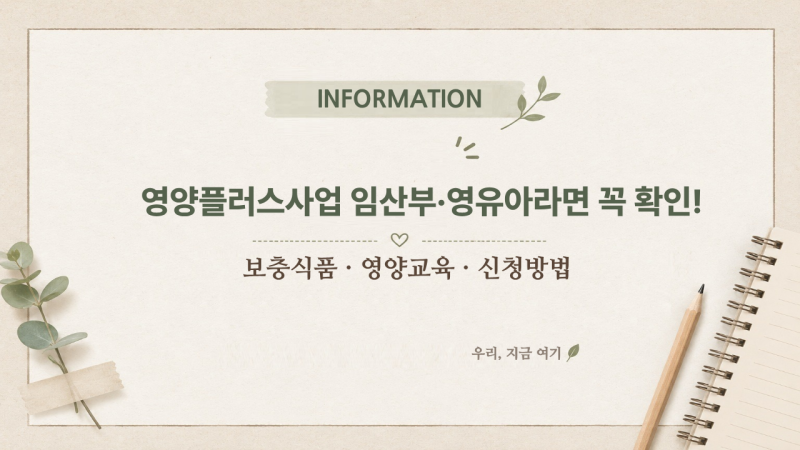 영양플러스 사업이란? 임산부·영유아 보충식품 지원 대상과 신청방법