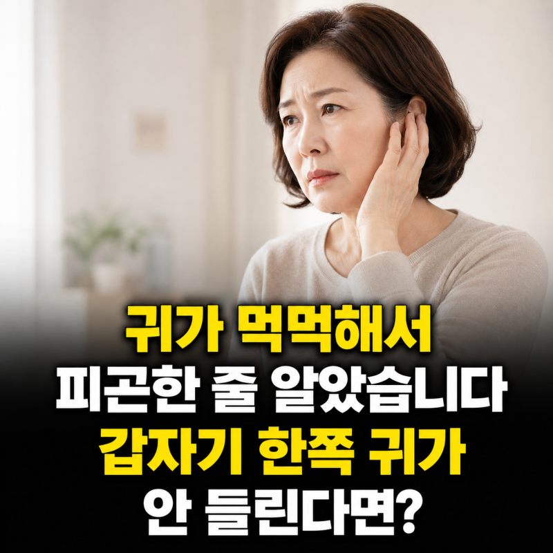 “귀가 먹먹해서 피곤한 줄 알았습니다” 갑자기 한쪽 귀가 안 들리는 돌발성난청 신호