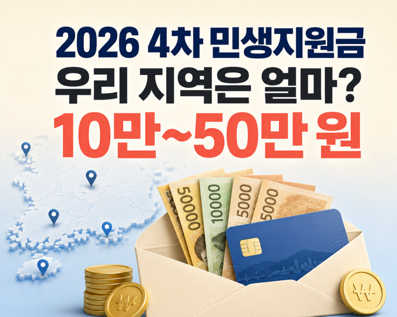 2026 4차 민생지원금 지역별 총정리｜전 국민 지급일까? 금액·신청기간 확인