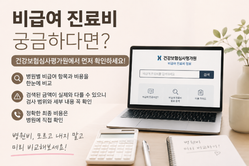 비급여 진료비 병원마다 가격이 다르다? NIPT·MRI·초음파·가다실9 비용 1분 만에 확인하는 법