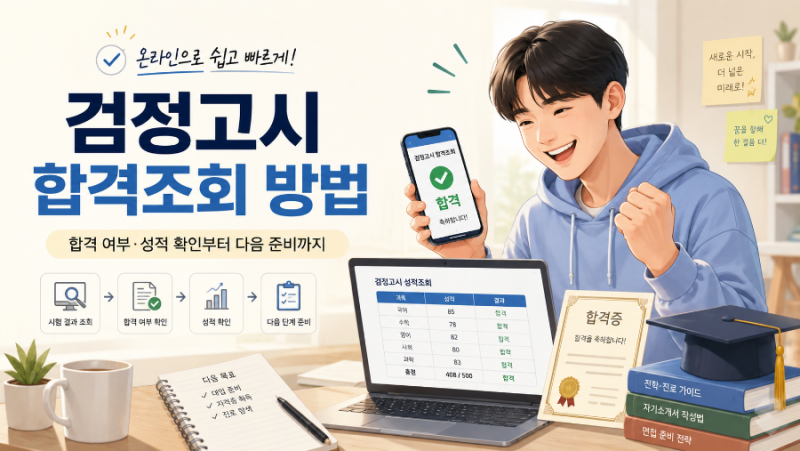 2026 검정고시 합격조회 방법｜나이스에서 합격 여부·성적 확인하는 법
