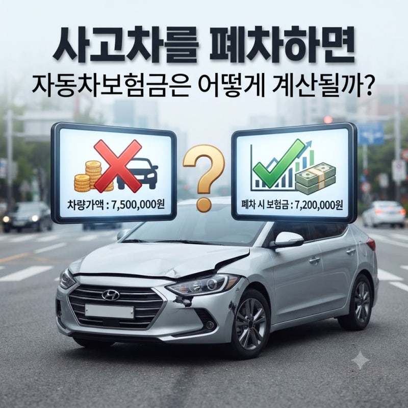 사고차를 폐차하면 자동차보험금은 어떻게 계산될까