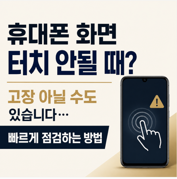 휴대폰 화면 터치 안될 때? 고장 아닐 수도 있습니다…빠르게 점검하는 방법