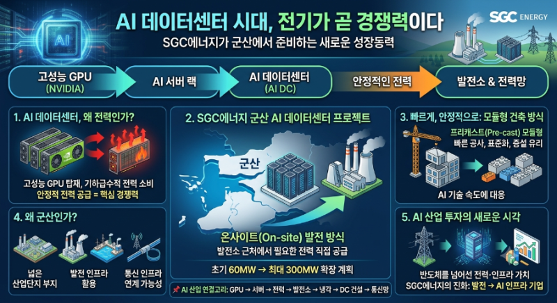 AI 데이터센터 시대, 전기가 곧 경쟁력이다 SGC에너지가 군산에서 준비하는 새로운 성장동력