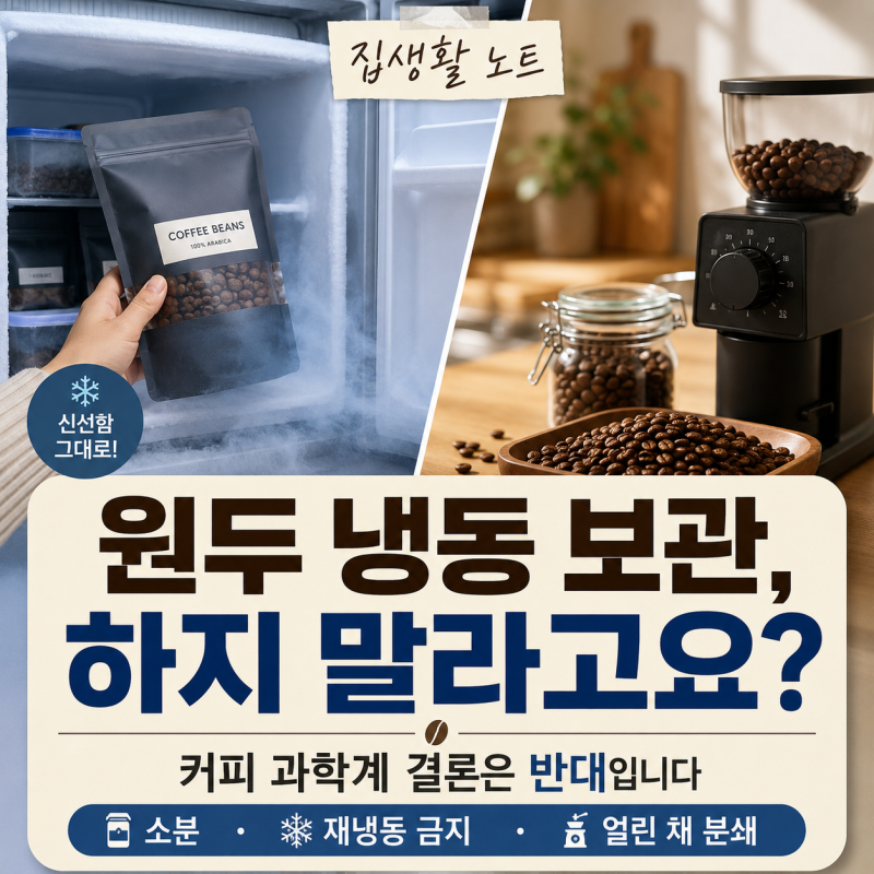 원두 냉동 보관, 하지 말라고요? 커피 과학계 결론은 반대입니다