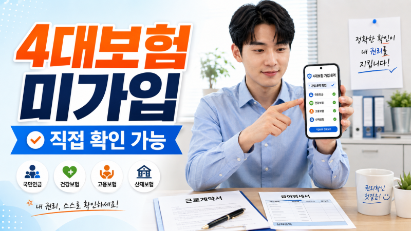 사장님이 4대보험 안 해줬다면, 기다리기보다 이력부터 확인하세요