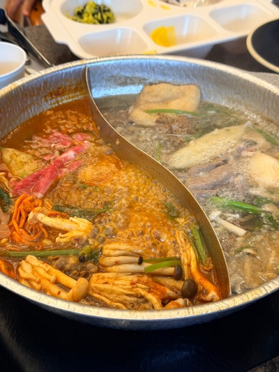 경기도 하남 | 구좌리 얼크니 손칼국수 하남강동직영점 | 아기랑 같이 먹기 좋은 소고기 샤브 칼국수 메뉴 | 잠실샤브샤브