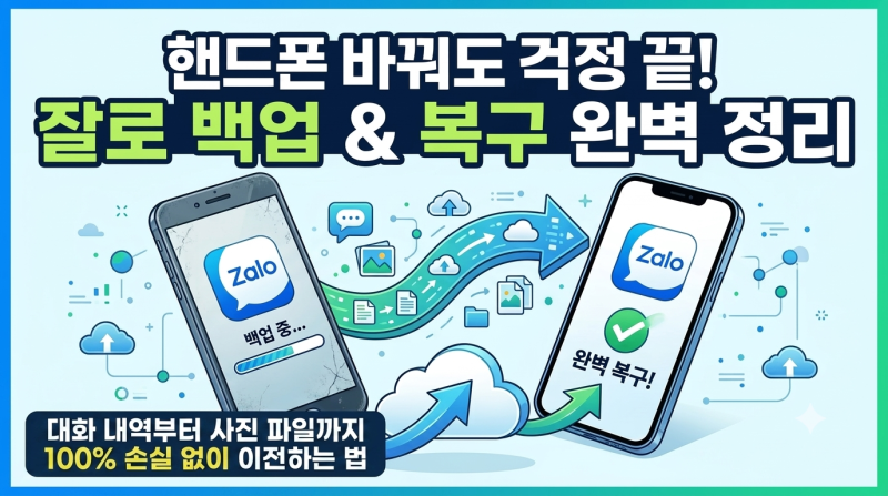 기기 변경 시 데이터 유실 방지! 잘로(Zalo) 대화 내용·사진 손실 없이 100% 백업 및 복구 완벽 ....