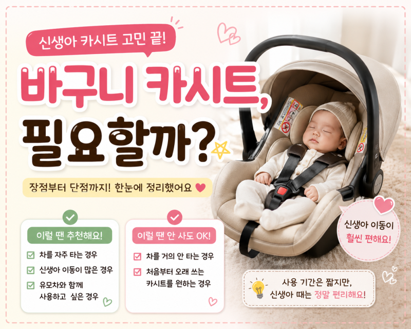 바구니 카시트 진짜 필요성 있나요?! 저에 대답은!