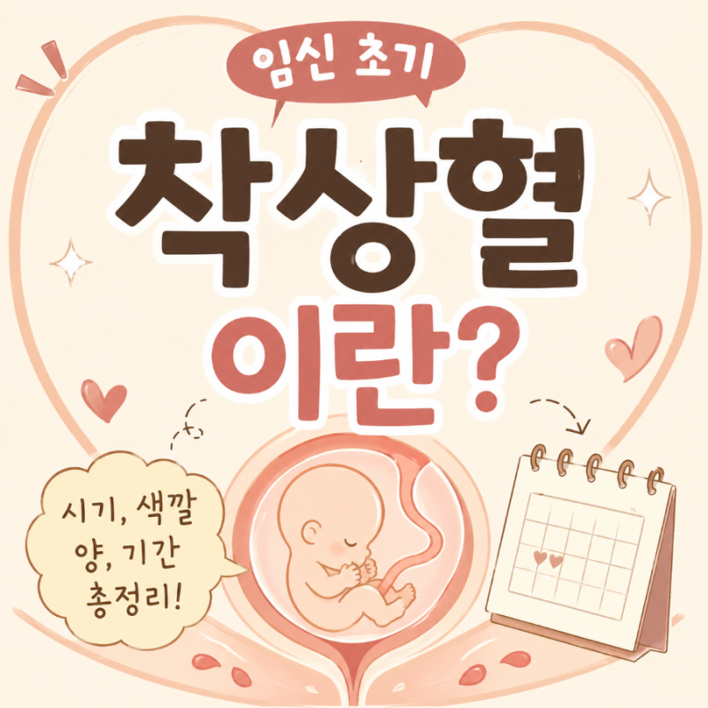 임신 초기 착상혈 시기 언제? 착상혈 생리 차이, 색깔 양 기간 총정리