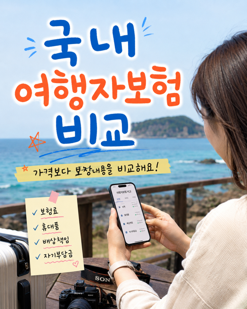 국내 여행자보험 비교, 가격보다 먼저 봐야 할 보장내용 7가지 ✈️