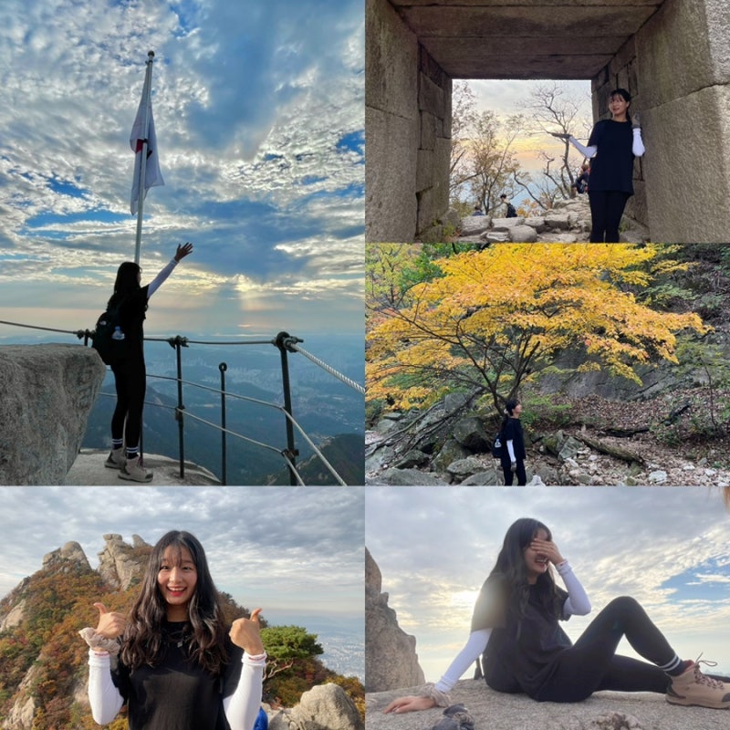 북한산 초보 등산코스 I 북한산우이역~백운대 정상 최단코스, 단풍산행