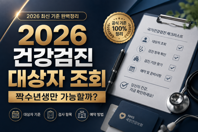 2026 국가건강검진 대상자 조회, 짝수년생이면 무조건 받을 수 있을까?