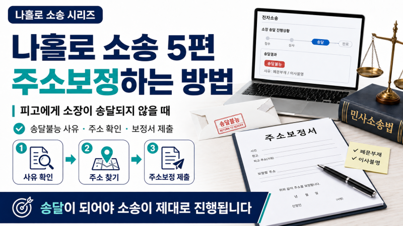 나홀로 소송(셀프소송) - 주소보정 체크리스트